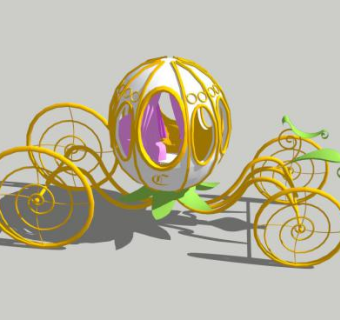 灰姑娘的马车的SKP模型素材_su模型下载 草图大师模型_SKP模型