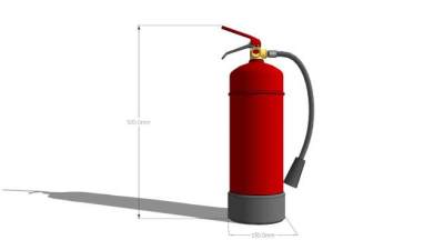 灭火器的SKP模型素材设计_su模型下载 草图大师模型_SKP模型