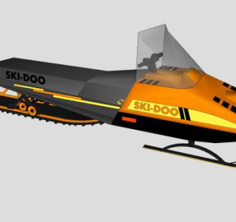 滑雪车的SKP模型素材设计_su模型下载 草图大师模型_SKP模型