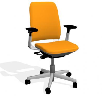 黄色的电脑椅子的SKP模型素材_su模型下载 草图大师模型_SKP模型