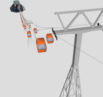 缆车的SKP模型素材设计_su模型下载 草图大师模型_SKP模型