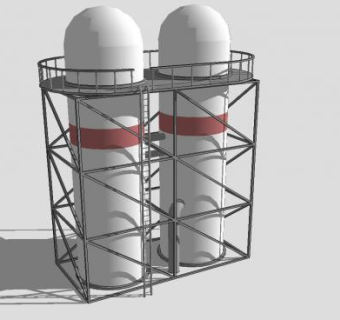 大型燃料仓模型_su模型下载 草图大师模型_SKP模型