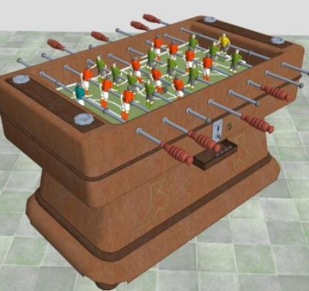 手动足球游戏机的SKP模型素材_su模型下载 草图大师模型_SKP模型