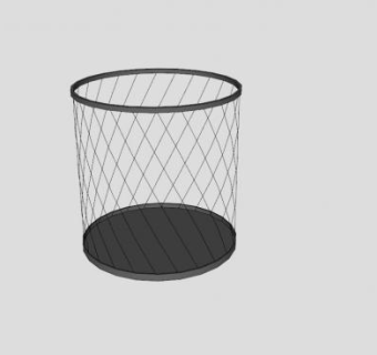 网状的垃圾桶的SKP模型素材设计_su模型下载 草图大师模型_SKP模型