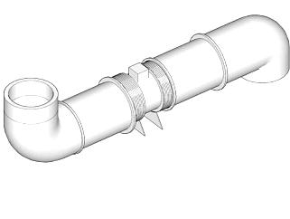 排烟风机烟气管道的SKP模型_su模型下载 草图大师模型_SKP模型
