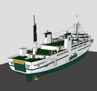 豪华的游轮的SKP模型素材设计_su模型下载 草图大师模型_SKP模型