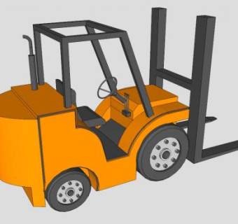 工厂里通用常见的合力叉车的SKP模型_su模型下载 草图大师模型_SKP模型