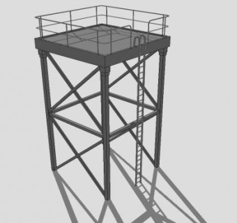 工地钢架平台模型_su模型下载 草图大师模型_SKP模型