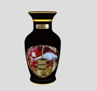 精致的花瓶彩画SKP模型素材_su模型下载 草图大师模型_SKP模型