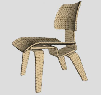 木质复合材料的椅子凳子的SKP模型_su模型下载 草图大师模型_SKP模型