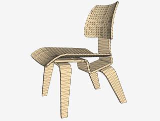 <em>木质</em>复合<em>材料</em>的椅子凳子的SKP模型_su模型下载 草图...