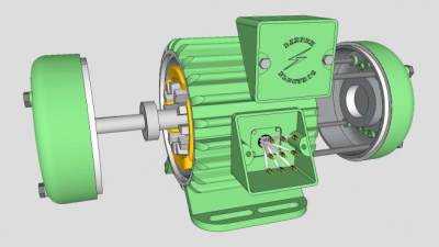 三相电机模型_su模型下载 草图大师模型_SKP模型