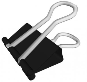 办公室夹文件的黑色夹子SKP模型_su模型下载 草图大师模型_SKP模型