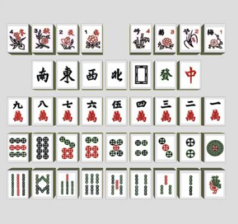 麻将全体数字的牌的SKP模型_su模型下载 草图大师模型_SKP模型