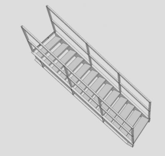 工业楼梯工厂里的楼梯SKP模型_su模型下载 草图大师模型_SKP模型