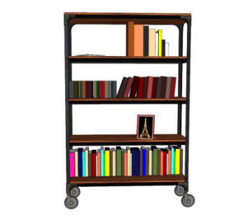 可移动式书架的SKP模型素材_su模型下载 草图大师模型_SKP模型