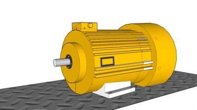 马达3HP工业电机的SKP模型素材_su模型下载 草图大师模型_SKP模型