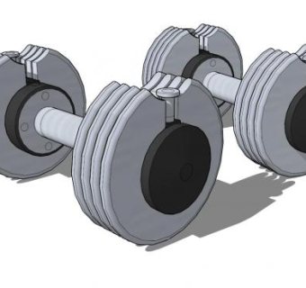 哑铃健身器材的SKP模型_su模型下载 草图大师模型_SKP模型