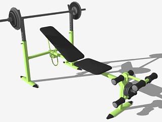 体操凳健身器材举重的SKP模型_su模型下载 草图大师模型_SKP模型
