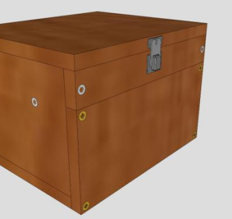 带锁的礼品盒箱子的SKP模型_su模型下载 草图大师模型_SKP模型