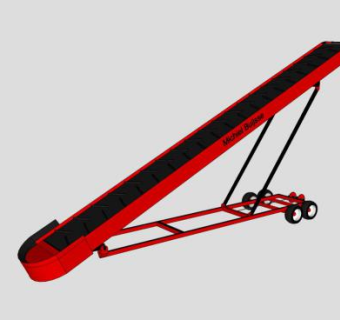 皮带输送机的SKP模型素材_su模型下载 草图大师模型_SKP模型