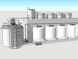 工业工厂积水罐模型_su模型下载 草图大师模型_SKP模型
