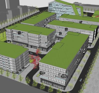 厂房鸟瞰图模型设计