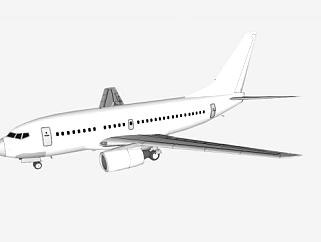 民航飞机的SKP模型素材_su模型下载 草图大师模型_SKP模型