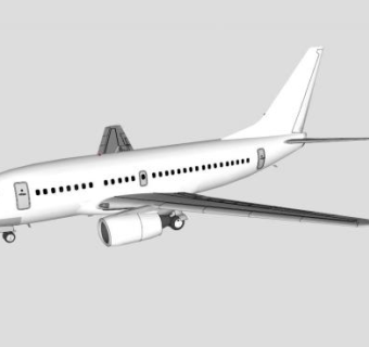 民航飞机的SKP模型素材_su模型下载 草图大师模型_SKP模型