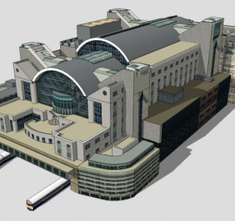 查林十字车站的SKP模型素材设计模型