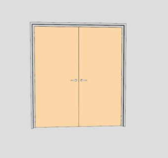 防火门带闭门器的SKP模型素材_su模型下载 草图大师模型_SKP模型