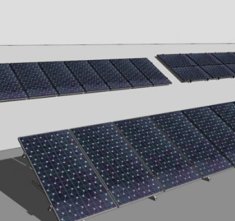 太阳能板的SKP模型素材设计_su模型下载 草图大师模型_SKP模型