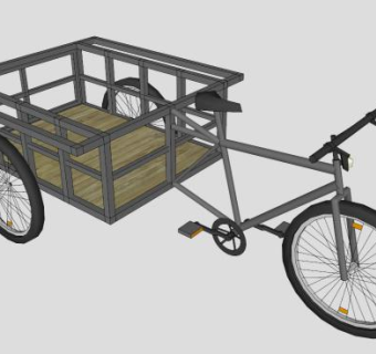 人力三轮车脚踩的SKP模型素材设计_su模型下载 草图大师模型_SKP模型