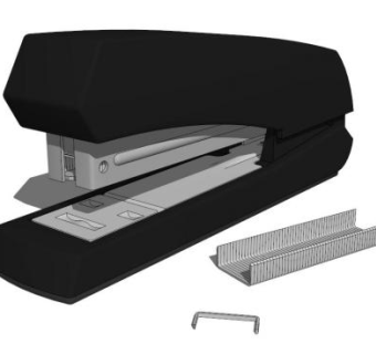 黑色订书机的SKP模型素材设计_su模型下载 草图大师模型_SKP模型