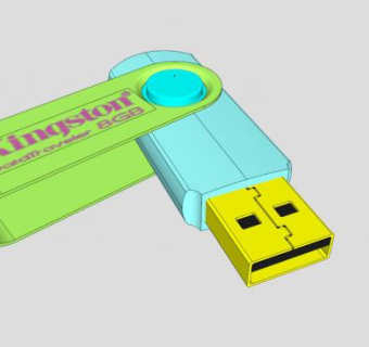 金士顿8G U盘的SKP模型素材_su模型下载 草图大师模型_SKP模型
