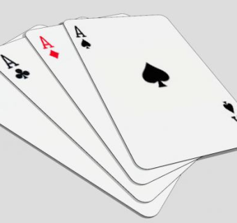扑克牌4条A的SKP模型素材设计_su模型下载 草图大师模型_SKP模型