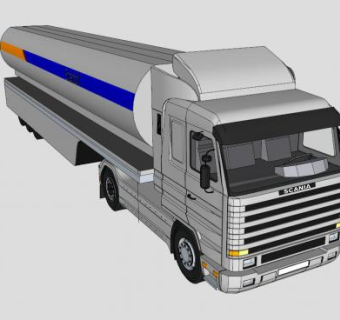 油罐车的SKP模型素材设计_su模型下载 草图大师模型_SKP模型