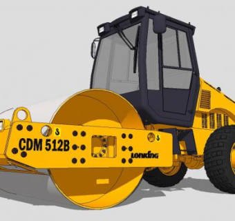 压路机机械模型_su模型下载 草图大师模型_SKP模型