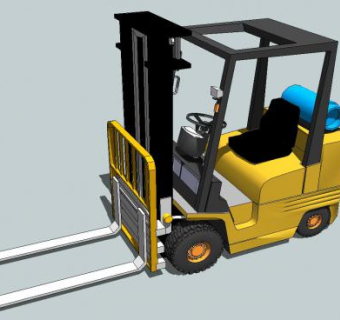 机械叉车模型IX_su模型下载 草图大师模型_SKP模型