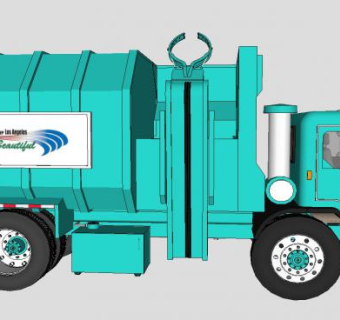 垃圾回收车模型_su模型下载 草图大师模型_SKP模型