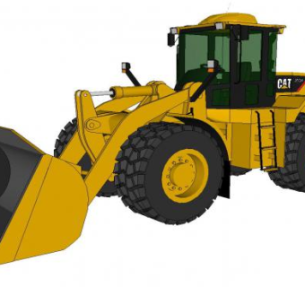 铲车机械模型_su模型下载 草图大师模型_SKP模型