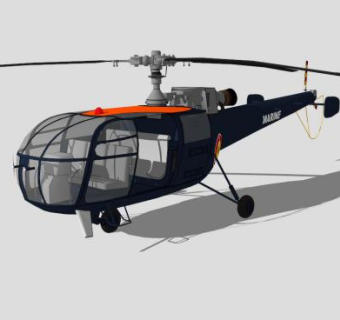 直升飞机的SKP模型素材_su模型下载 草图大师模型_SKP模型