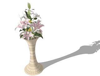 陶瓷花瓶的SKP模型_su模型下载 草图大师模型_SKP模型