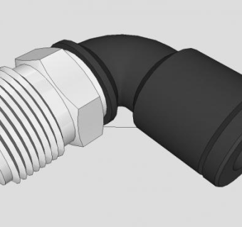 不锈钢水管弯头模型_su模型下载 草图大师模型_SKP模型