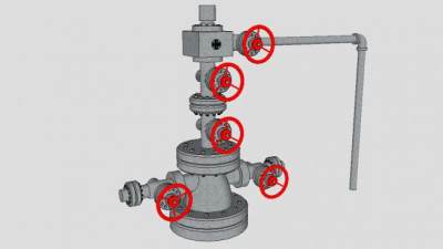 油井抽油设备模型_su模型下载 草图大师模型_SKP模型