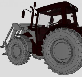 翻土车机械模型_su模型下载 草图大师模型_SKP模型