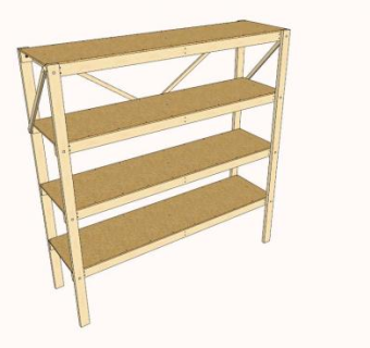常见的木架子SKP模型组件_su模型下载 草图大师模型_SKP模型