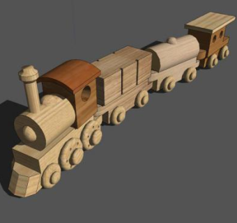 积木小火车的玩具SKP模型_su模型下载 草图大师模型_SKP模型