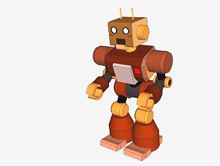 玩具机器人的SKP模型3D<em>哦</em>_su模型下载 草图大师模型_...