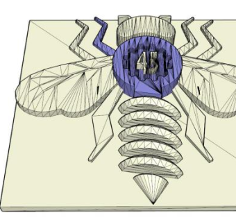 蜜蜂的化石标本SKP模型_su模型下载 草图大师模型_SKP模型